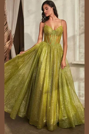 Ladivine CD832 - Sleeveless Sheer Corset Ballgown