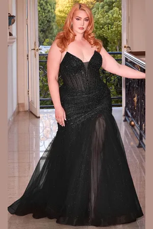 Ladivine CD0214C - V-Neck Mermaid Evening Dress