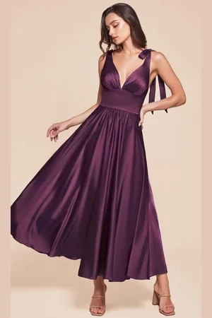 Cinderella Divine 7499 - Tea Length A-Line Dress