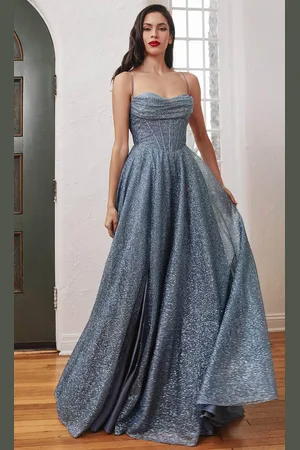 Cinderella Divine CD252 - Sweetheart Glitter A-Line Prom Dress