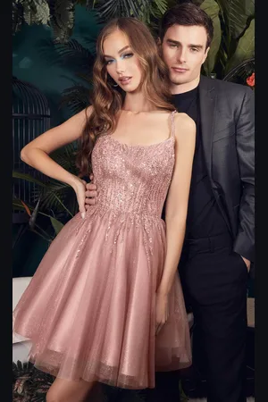 Cinderella Divine CD0212 - Scoop A-Line Cocktail Dress