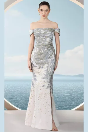 Janique 251021 - Pleated Mermaid Evening Gown
