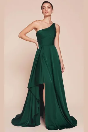 Cinderella Divine 7450 - Asymmetrical Hem Long Gown