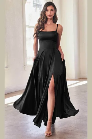 Ladivine B8402 - Spaghetti Strap A-Line Prom Gown