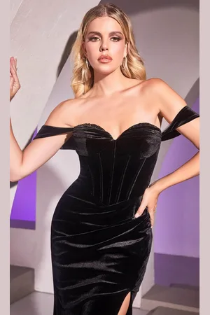 Ladivine OC011 - Velvet Corset Evening Gown