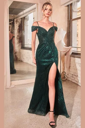 Cinderella Divine CD0219 - Evening Gown with Sequin V-Back