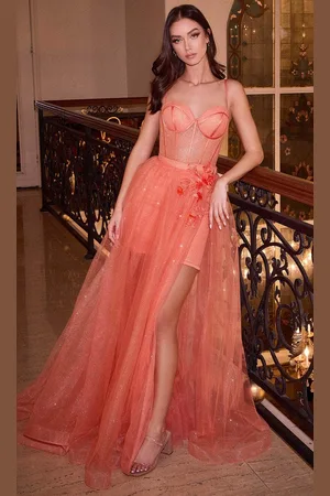 Ladivine CB146 - Corset Bodice Sleeveless Prom Gown