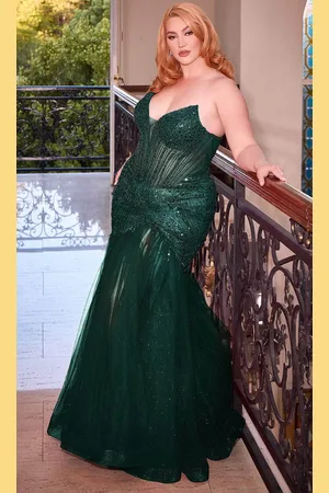 Ladivine CD0214C - V-Neck Mermaid Evening Dress