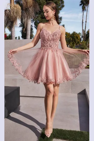 Cinderella Divine CD0213 - Sleeveless with Embroidery Cocktail Dress