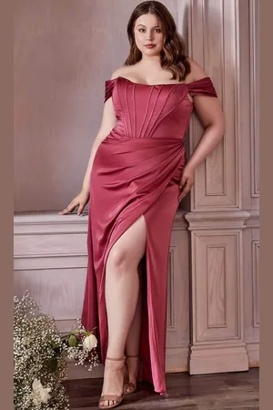 Ladivine 7484C - High Slit Long Gown