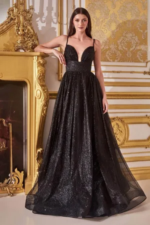 Ladivine CD996 - Dual Strap Glittered Evening Gown