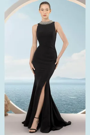 Janique 2505 - Beaded Jewel Long Gown