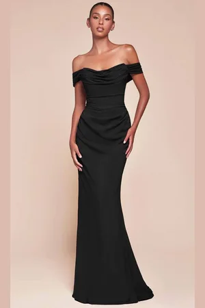 Cinderella Divine 7433 - Chiffon Sash Long Gown