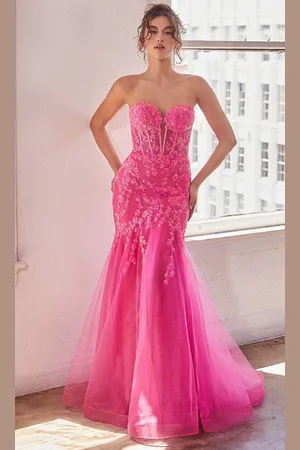 Ladivine CB139 - Glittery Sequin Evening Dress
