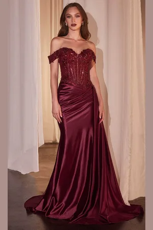 Ladivine CD803 - Sequin Appliqued Sweetheart Prom Dress