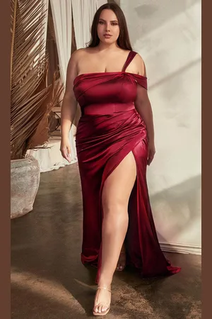 Ladivine CD327C - Cold Shoulder Sheath Evening Dress