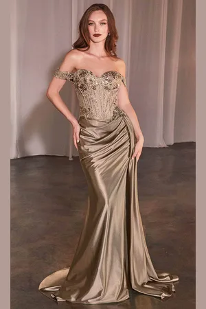 Ladivine CD803 - Sequin Appliqued Sweetheart Prom Dress