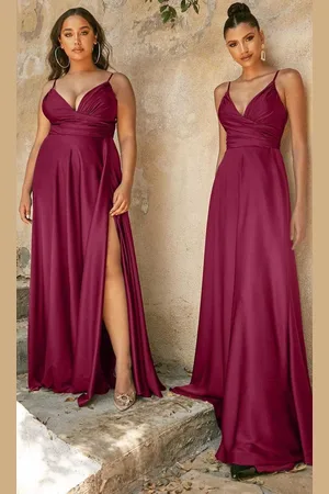 Cinderella Divine 7485 Long Satin A-Line Gown