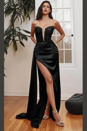 Cinderella Divine CD269 - Classic Prom Dress with Sheer Corset Detail