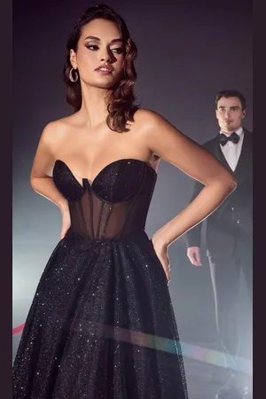 Ladivine CD275 - Bodice Glitter Prom Dress