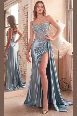 Cinderella Divine CD868 - Long Sleeveless Sheath Gown