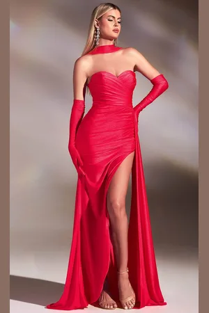 Ladivine CD886 - Draped Sweetheart Prom Dress