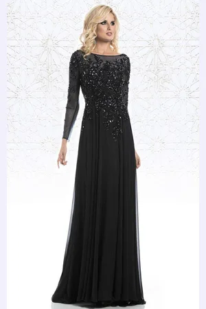 Feriani Couture 26145 Dazzling Long Sleeve Evening Gown