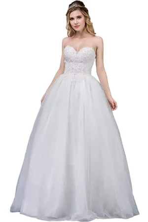 Dancing Queen Bridal 65 Embellished Strapless Sweetheart Ballgown