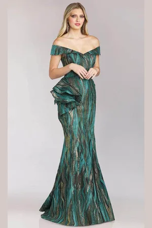 Feriani Couture 18213 - Ruffled Side Mermaid Dress