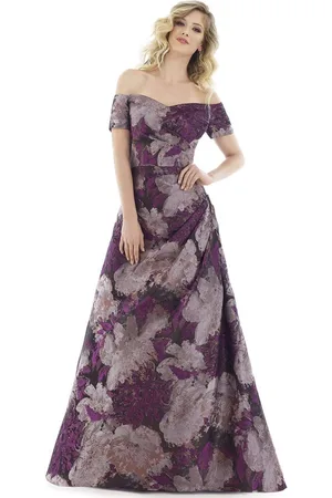 Feriani Couture 20116 Off Shoulder Draped Pleated A-Line Gown