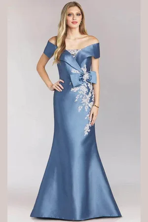 Feriani Couture 21516 - Bow Detailed Trumpet Gown