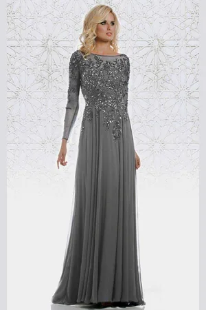 Feriani Couture 26145 Dazzling Long Sleeve Evening Gown