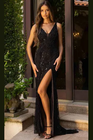 Primavera Couture 3927 - Beaded Sheath Prom Gown