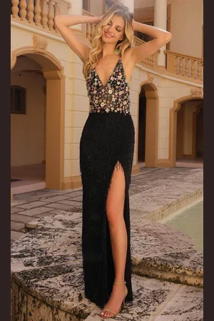 Primavera Couture 4145 - Floral Bodice Prom Dress