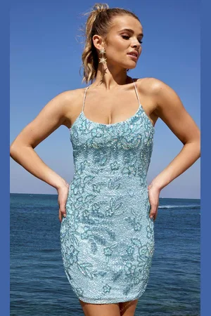 Primavera Couture 4040 - Floral Motif Homecoming Dress