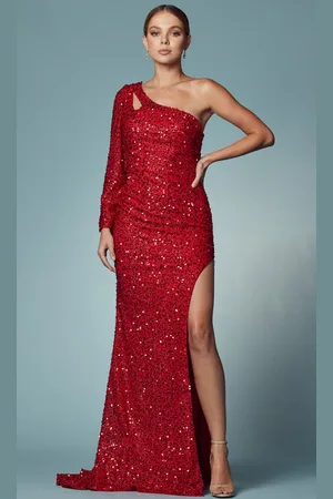 Nox Anabel S1013 - Sequin Cutout Ornate Evening Dress