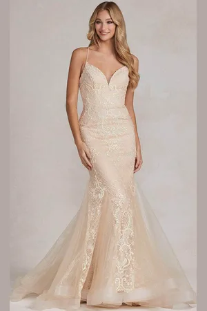 Nox Anabel C1108 - Embellished Mermaid Evening Dress
