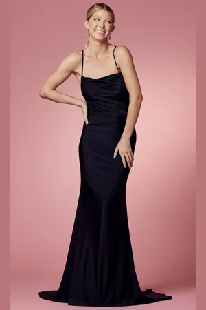 Nox Anabel E1007 - Lace Up Trumpet Prom Dress