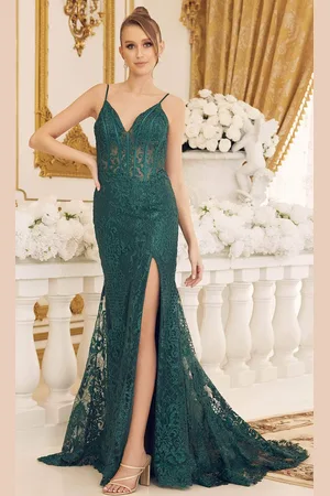 Nox Anabel C1100 - Embellished Evening Dress with Slit