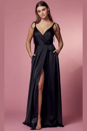 Nox Anabel R1029 - Tie Strap A-Line Prom Dress