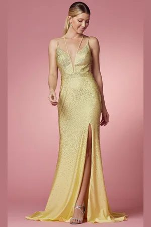 Nox Anabel E1003 - Beaded Cutout Prom Dress