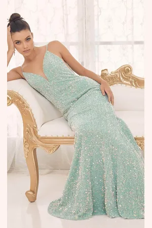 Nox Anabel R1071 - Sequin V-Neck Evening Dress