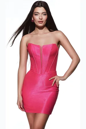 Alyce Paris 4925 - Scoop Neck Illusion Slit Cocktail Dress