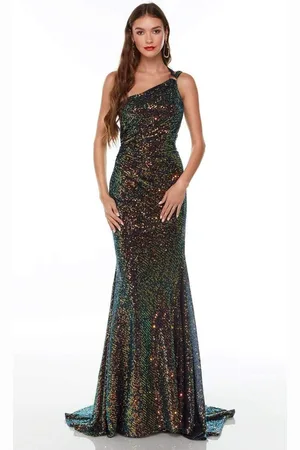 Alyce Paris 61208 Asymmetric Cutout Back Long Gown