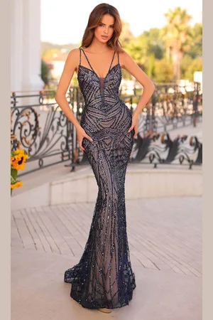 Clarisse 811284 - Sequin Embellished Sheath Prom Dress