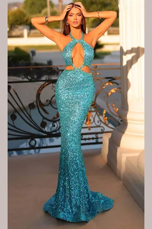 Clarisse 811251 - Sequined Cutout Bodice Prom Gown