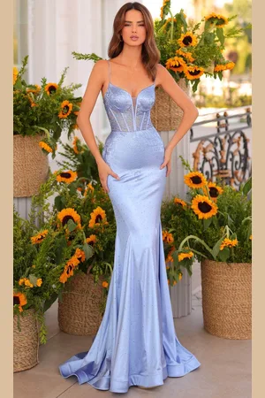 Clarisse 811134 - Deep V-Neck Fitted Prom Dress
