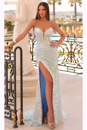 Clarisse 811130 - Corset High Slit Prom Dress