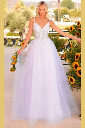 Clarisse 811152 - Illusion V-Neck Prom Dress