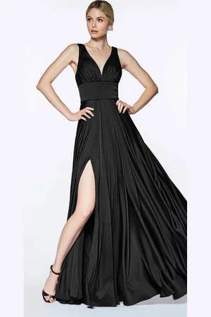 Ladivine 7469 Satin A-Line Dress